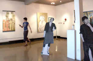 Jessica Brown Buy My Art MTS gallery install with artist