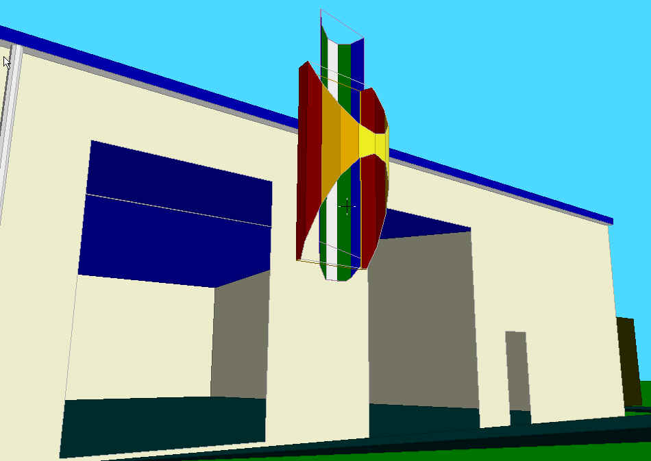 TRUST �2001 Donald R Ricker site specific sculpture concept for EAGLE RIVER FIRE STATION #11