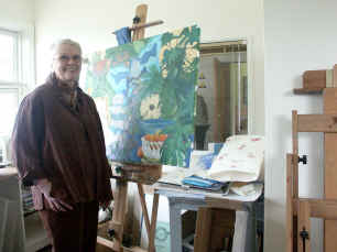 Alexandra Sonneborn Dracanae with artist